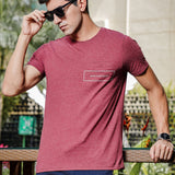 Men's Super Stylish Organic Cotton T Shirt with Printed Chest Pocket
