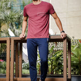 Men's Super Stylish Organic Cotton T Shirt with Printed Chest Pocket
