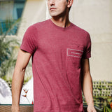 Men's Super Stylish Organic Cotton T Shirt with Printed Chest Pocket