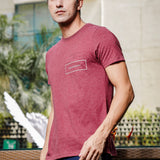 Men's Super Stylish Organic Cotton T Shirt with Printed Chest Pocket