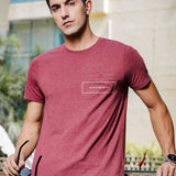 Men's Super Stylish Organic Cotton T Shirt with Printed Chest Pocket