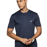 Men's half sleeve t-shirt – light grey color with a classic fit