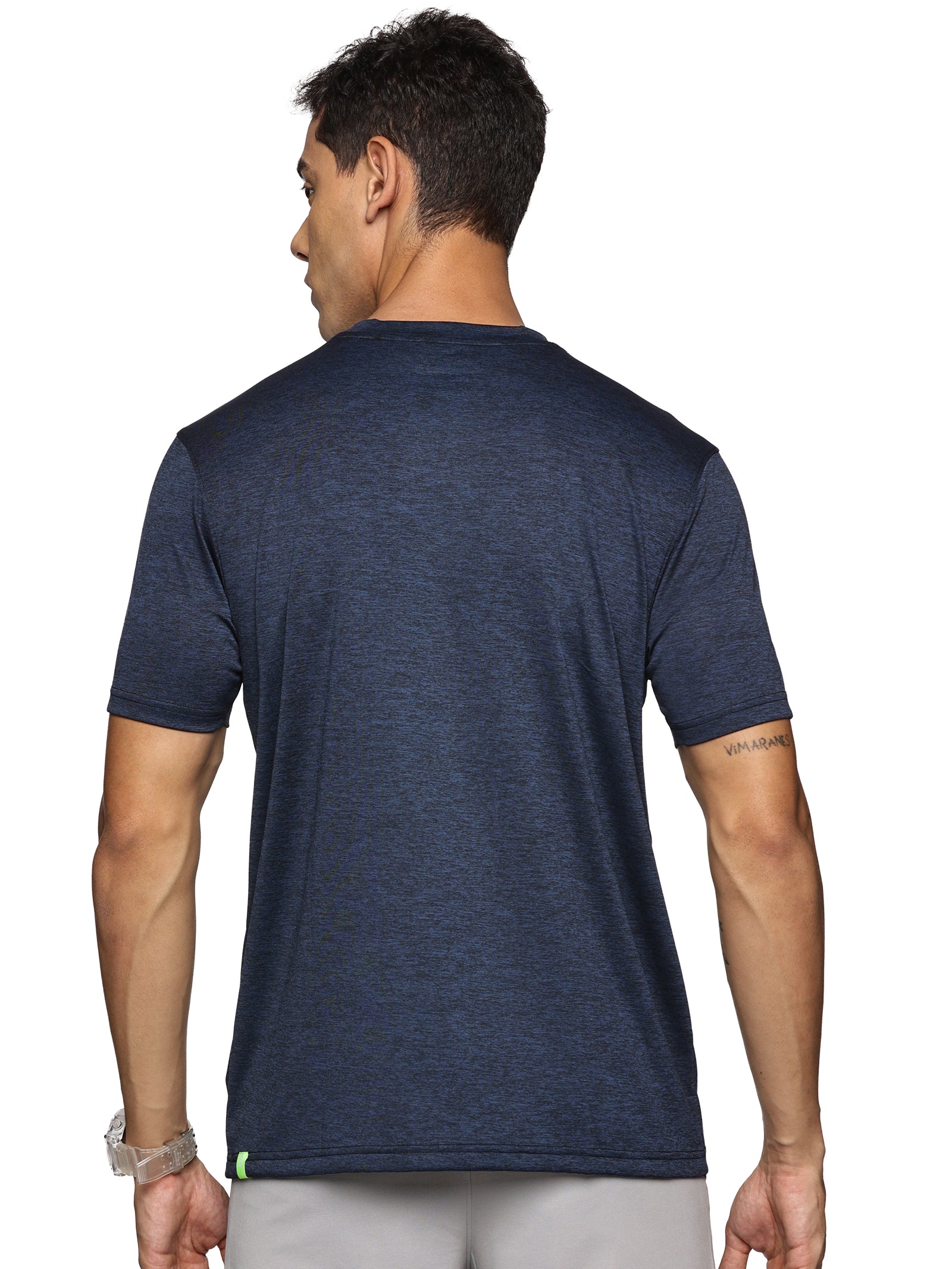 Men's round neck cotton t-shirt – soft fabric in grey color