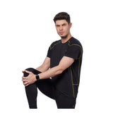 Men's Training T-Shirt with Flat Lock Contrast color stitch