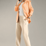 Women's Hooded Water-repellent Jacket with Thumb hole Sleeve