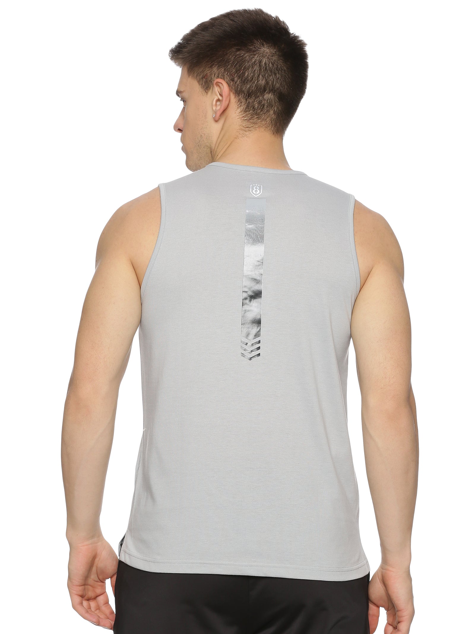 Running sleeveless tee for men made with lightweight fabric