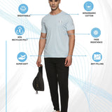 Men Organic Cotton Recycled Polyester Melange effect T Shirt