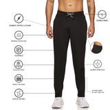 Men side pocket with Zipper closing and outside Drawstring Track Pants (Black)