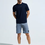 Men's Pintuck T Shirt With  Multi Reflector Print On Chest