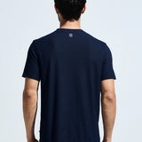 Men's Pintuck T Shirt With  Multi Reflector Print On Chest