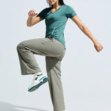 Women’s  Tipping Drawstring Wide Leg Track Pant
