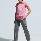 Women’s Raglan Sleeve Graphic Long Top With Curve Hem