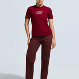 Women's  Round Neck T Shirt With Reflective Print