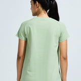 Women’s Raglan Sleeve Graphic Long Top with Curve Hem