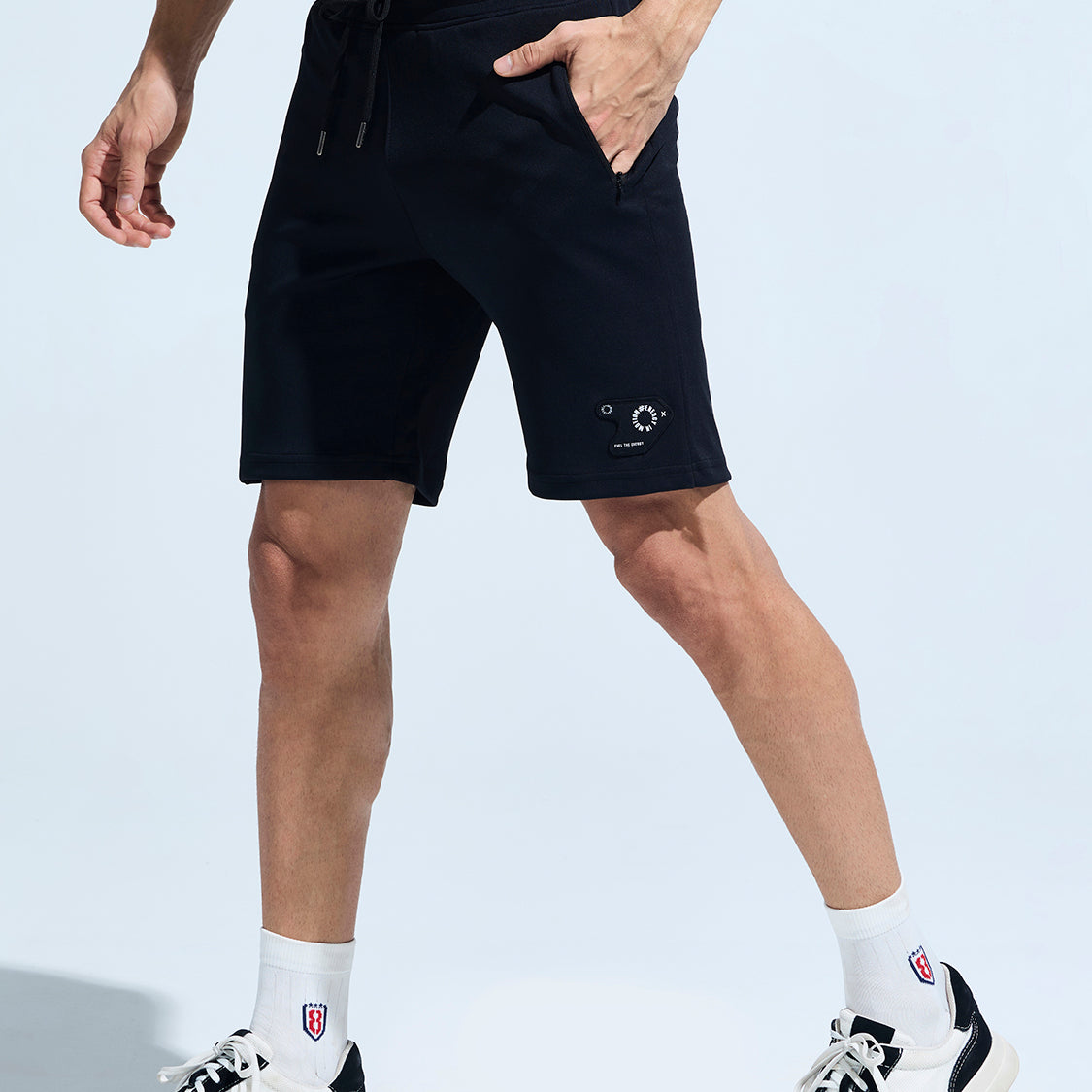 Men’s Cut & Sew Side Zipper Shorts