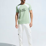Men’s  Round Neck Cotton Cut & Sew Graphic Printed T Shirt