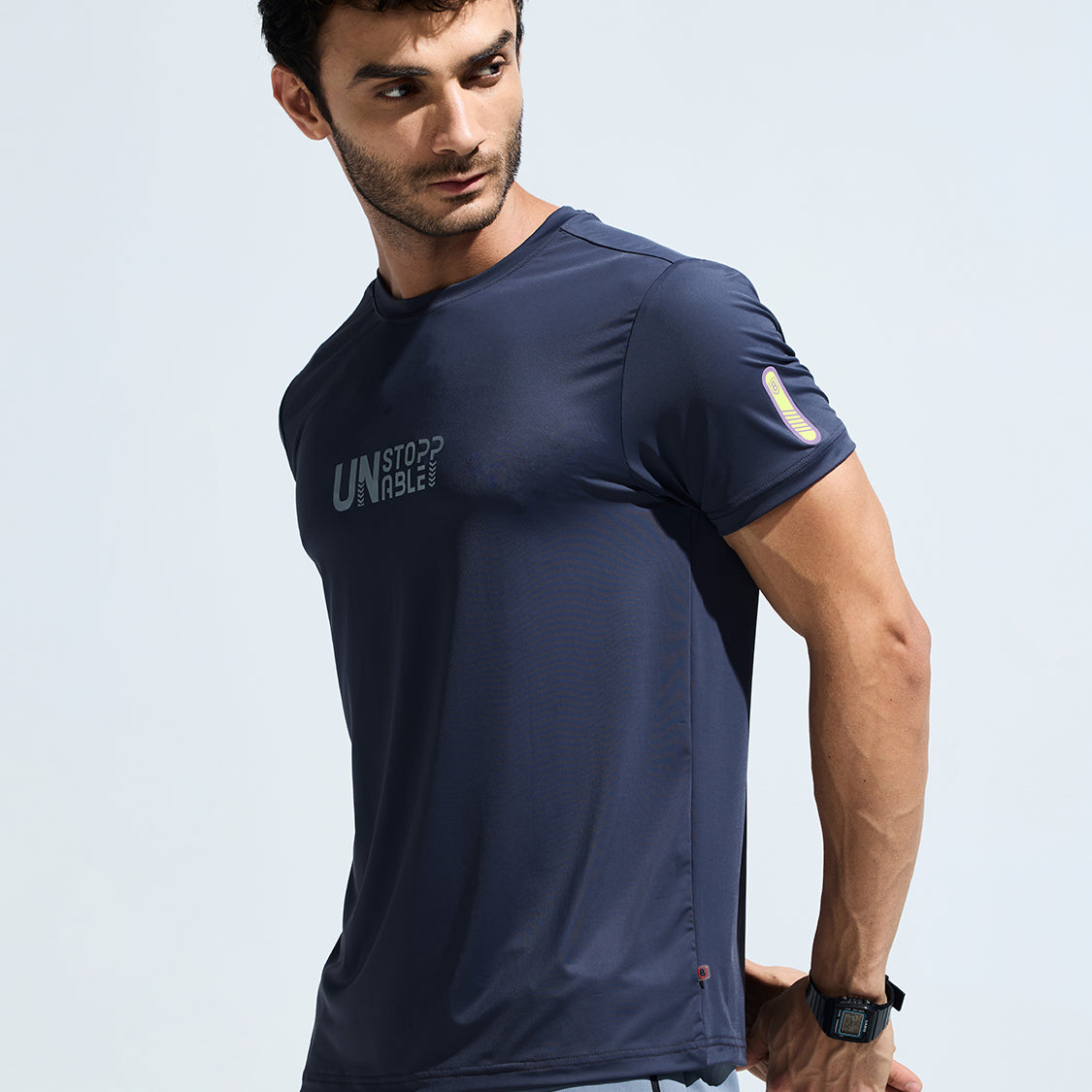 Men's Soft And Stretchable  Nylon Graphic Tee