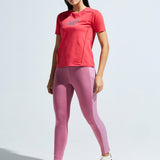 Women's  Round Neck T Shirt With Reflective Print