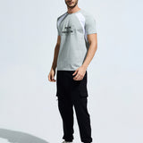 Men’s  Round Neck Cotton Cut & Sew Graphic Printed T Shirt