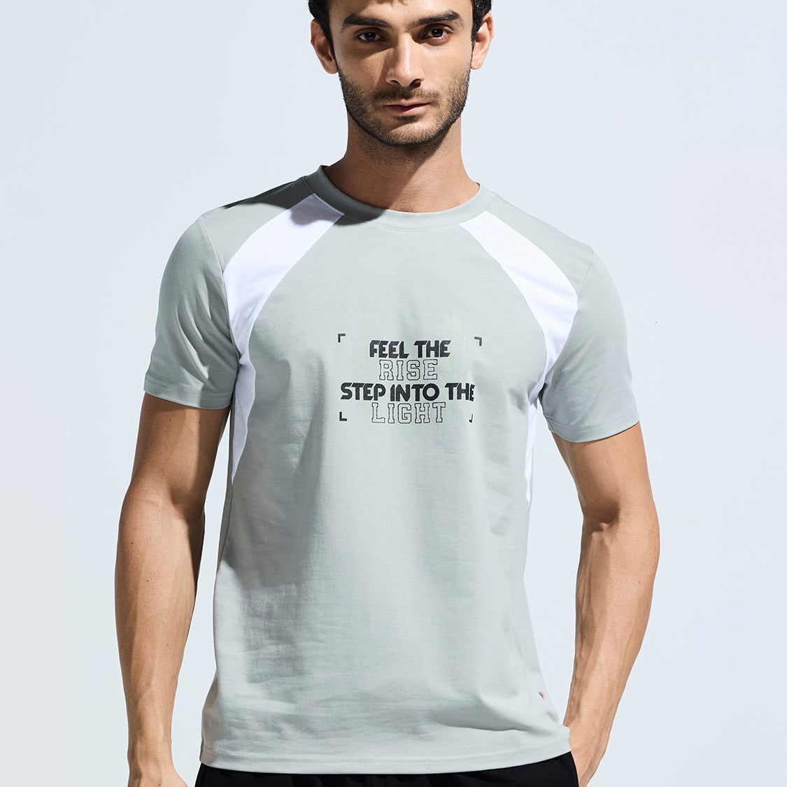 Men’s  Round Neck Cotton Cut & Sew Graphic Printed T Shirt