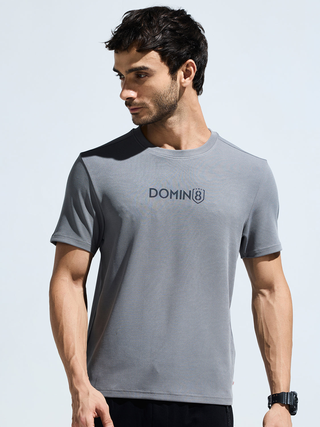 Men's Round Neck Multi reflector Logo T-Shirt