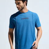 Men's Pintuck T Shirt With  Multi Reflector Print On Chest