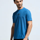 Men's Pintuck T Shirt With  Multi Reflector Print On Chest
