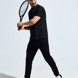 Men's Pintuck T Shirt With  Multi Reflector Print On Chest