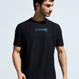 Men's Pintuck T Shirt With  Multi Reflector Print On Chest