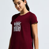 Women’s Raglan Sleeve Graphic Long Top With Curve Hem