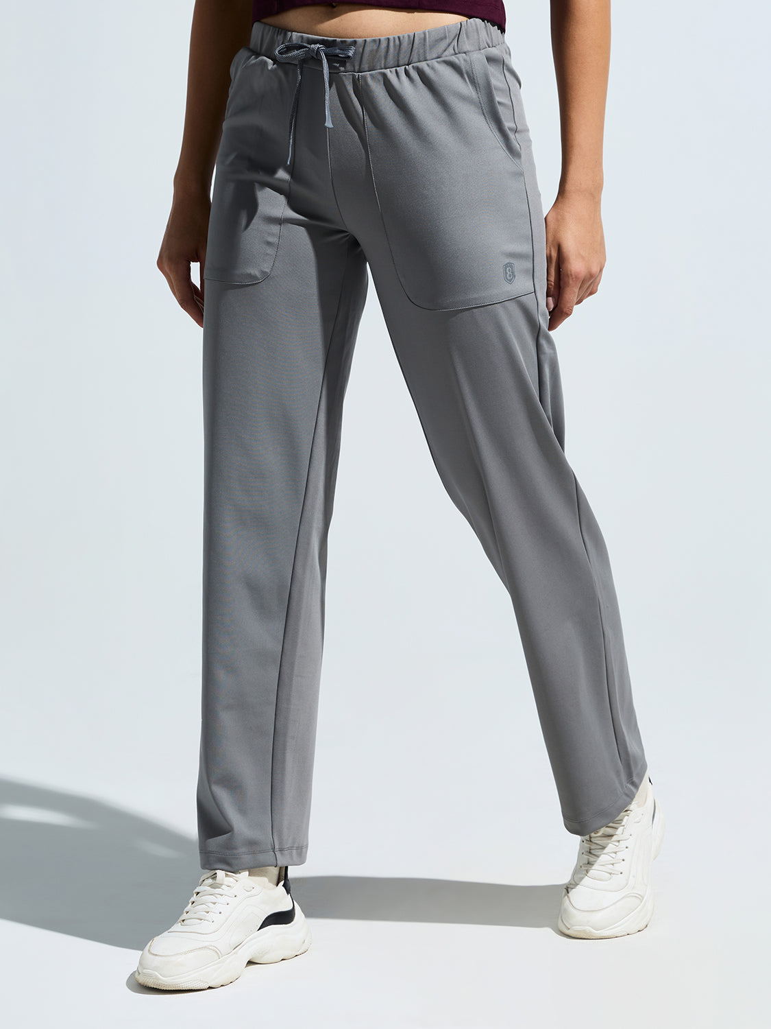 Women's Multi-Pocket Track Pants with Drawstring