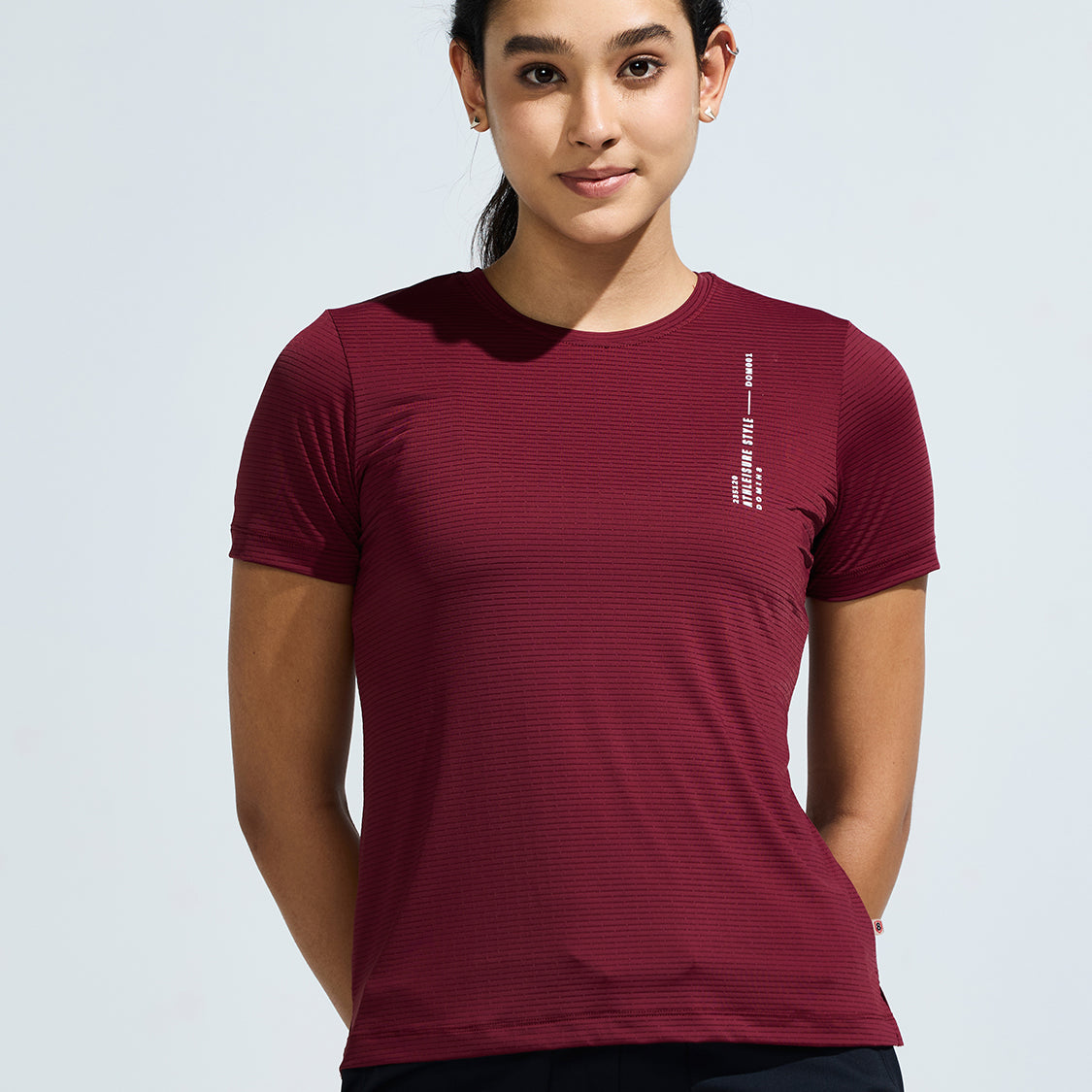 Women’s criss cross back mesh top