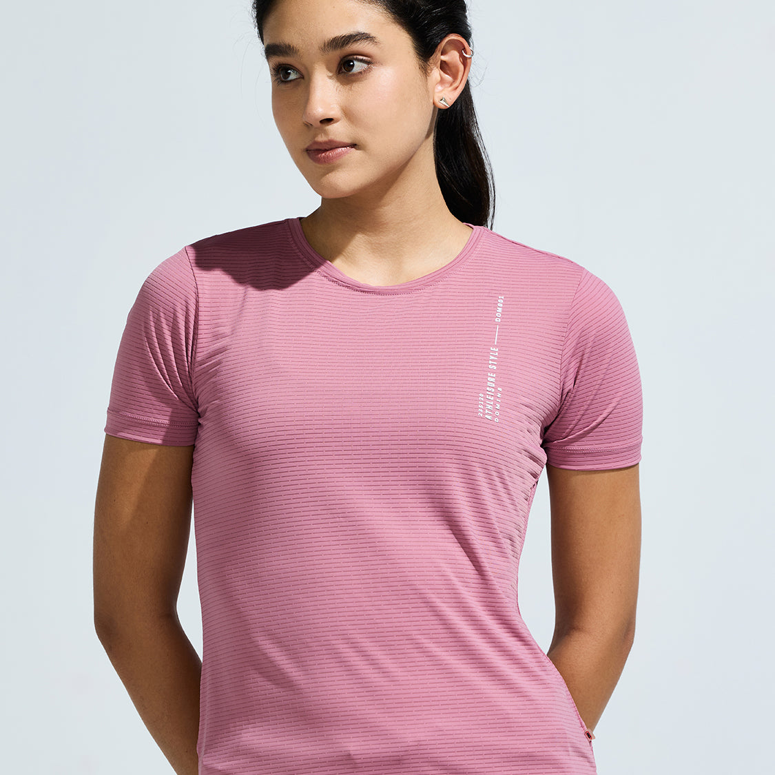 Women’s criss cross back mesh top