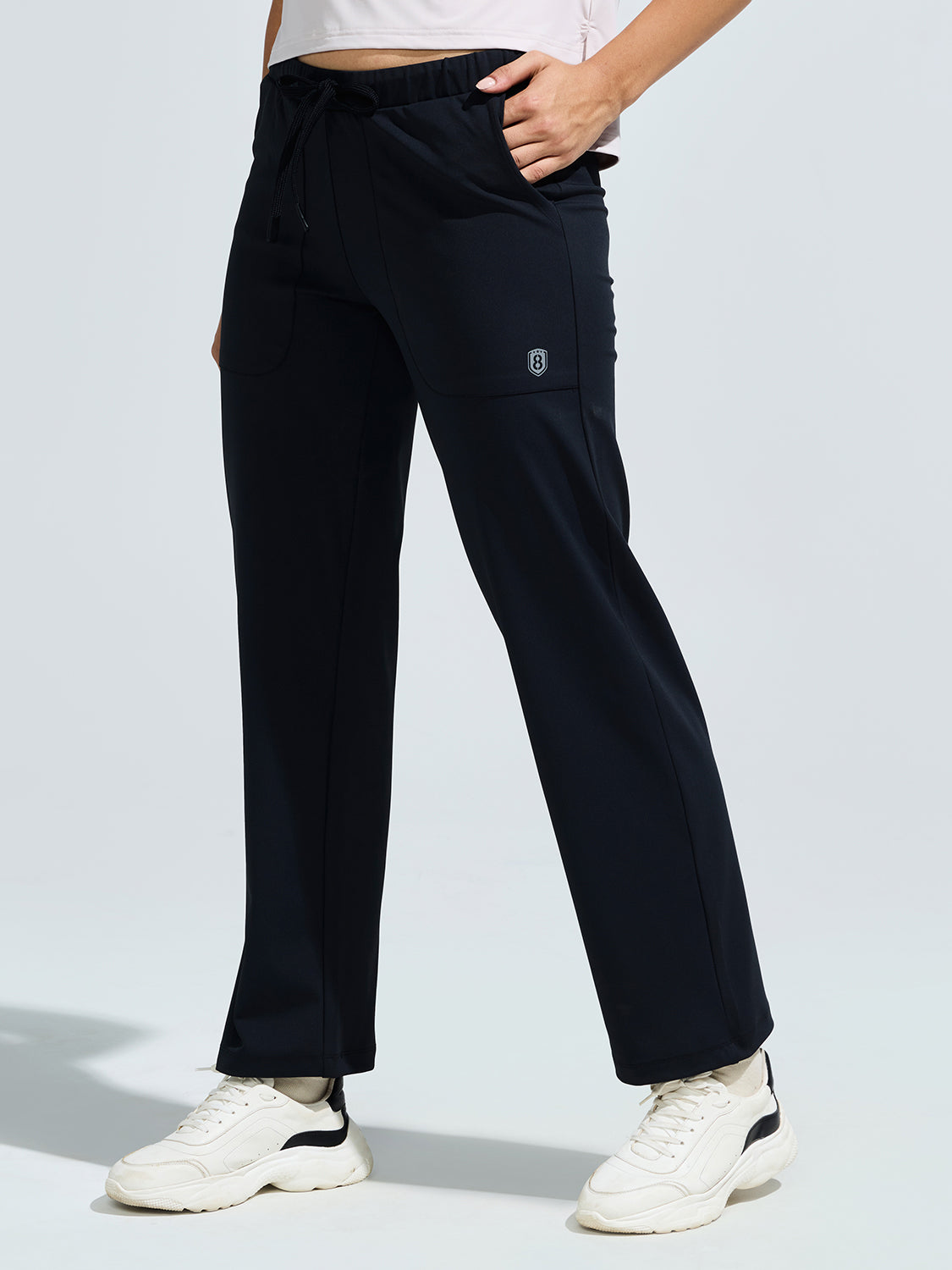 Women's Multi-Pocket Track Pants with Drawstring
