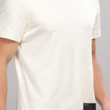 Men's Round neck Pure Cotton gentle T-Shirt-Domin8(Off White)