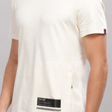 Men's Round neck Pure Cotton gentle T-Shirt-Domin8(Off White)