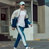Men's Quilted Colour Block Training Track Suit