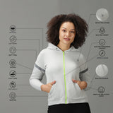 Women's Quilted Hoodie Sweat Shirt with Kangaroo Pockets