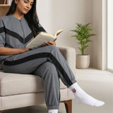 Nylon High Ankle Socks - White