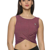 Women UPF Sun Protection Eco Friendly Yoga Sleeveless Cross Crop Top