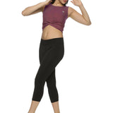 Women UPF Sun Protection Eco Friendly Yoga Sleeveless Cross Crop Top