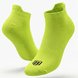 Nylon Low Ankle Socks With Rubber Grip  - Neon