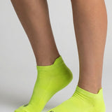 Nylon Low Ankle Socks With Rubber Grip  - Neon