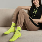 Nylon High Ankle Socks  - Neon
