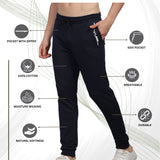 Men’s cotton track pant with zipper closure
