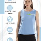 Women's Scoop Neck Tank Top with Chest Print
