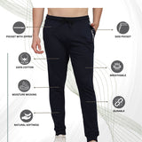 Men’s cotton track pant with zipper closure