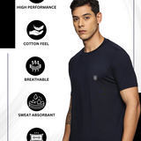 Men Cotton feel Super Stretchy Slim fit Polyester T Shirt