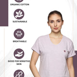 Women 100% organic cotton mega sleeve Top
