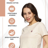 Women Cotton Spandex Short Sleeve Crop Top (White)